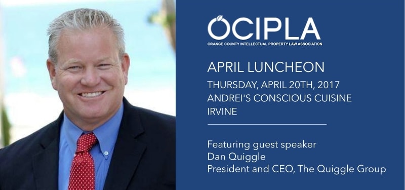 Guest speaker Dan Quiggle at OCIPLA luncheon in Irvine, California