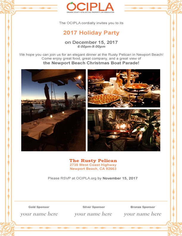 OCIPLA Holiday Party 2017 in Newport Beach, CA