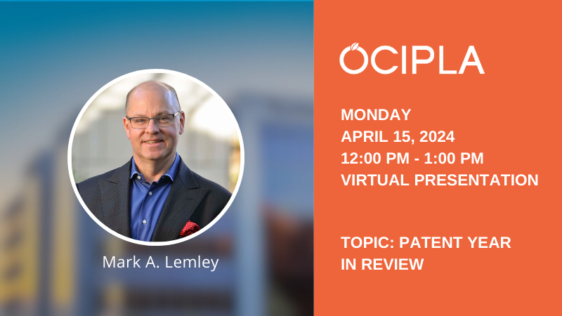 OCIPLA April 2024 Event- Monday, April 15, 2024; 12:00-1:00pm, Virtual Presentation