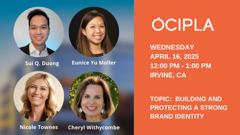 OCIPLA April 2025 Luncheon - Wednesday, April 16, 12:00 -1:00 PM