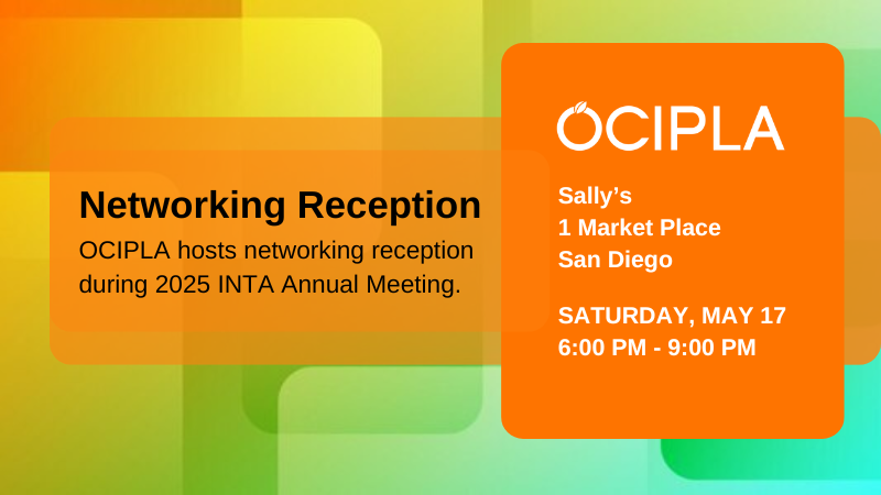 OCIPLA networking event INTA 2025 San Diego
