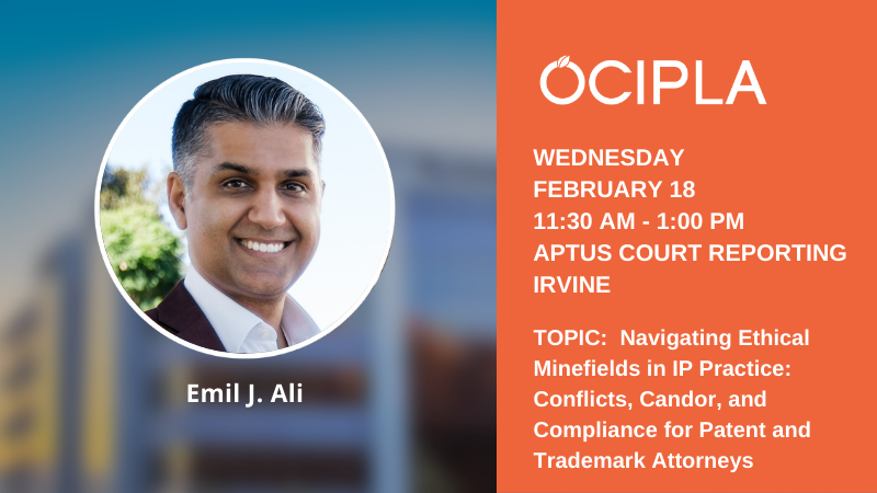 OCIPLA February 2026 Luncheon - Wednesday, February 18, Aptus Court Reporting, Irvine - 11:30 am - 1:00 pm