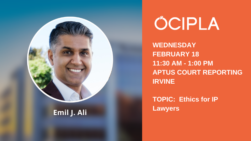 OCIPLA February 2026 Luncheon - Wednesday, February 18, Aptus Court Reporting, Irvine - 11:30 am - 1:00 pm